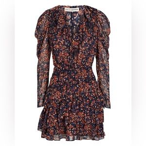 Ulla Johnson Floral Print Ruffle Tiered Mini Dress